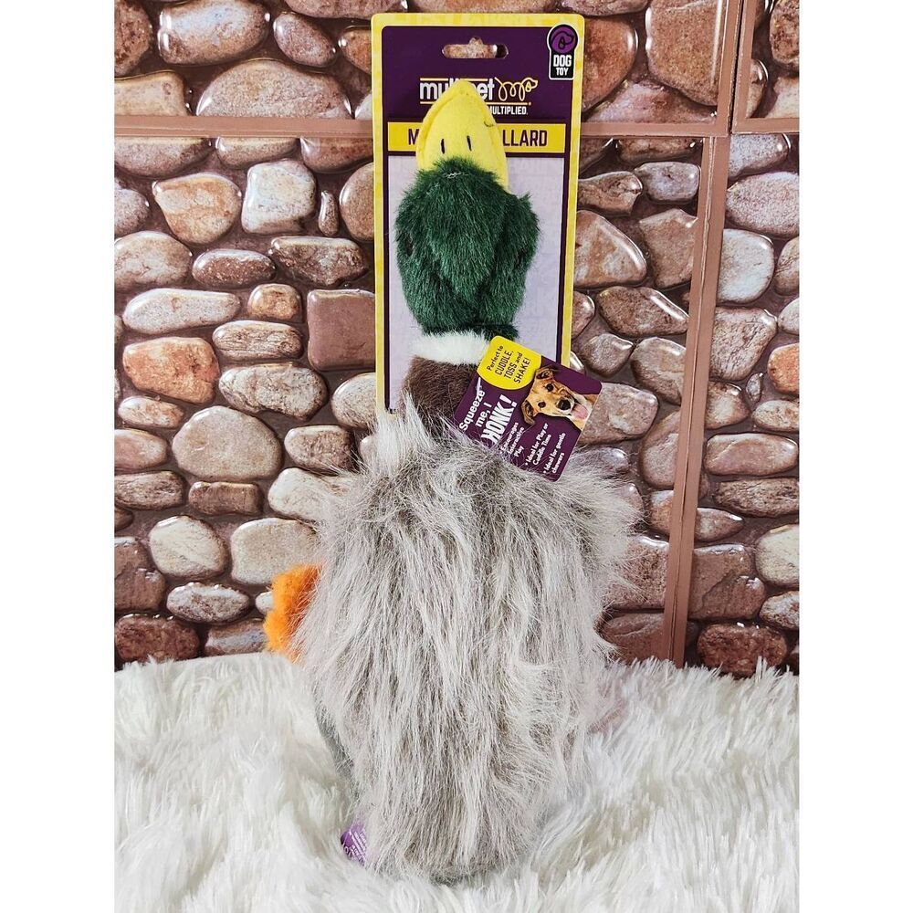 Multipet Migrator Stuffed Honking Mallard Dog Toy - Brown - 16" #B3